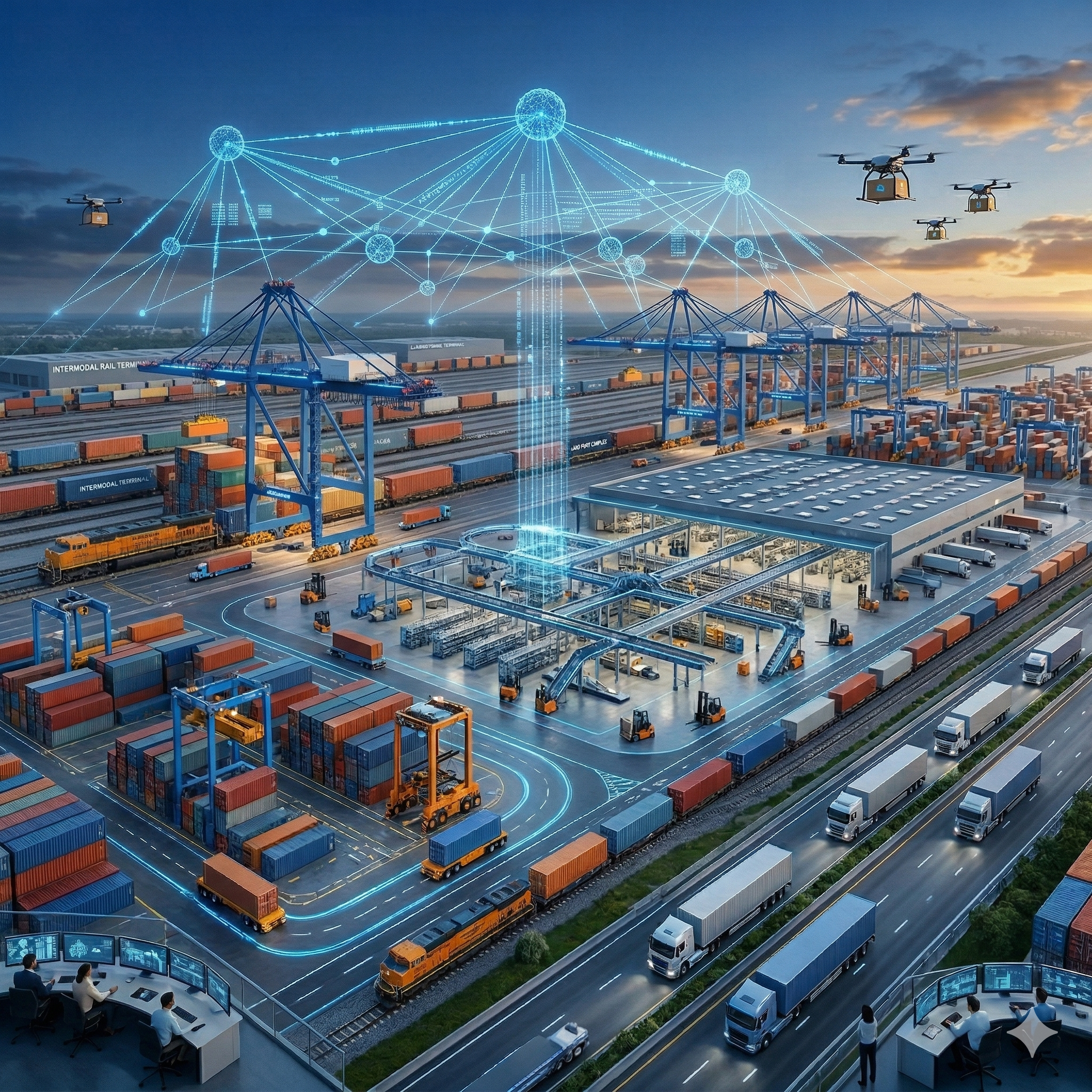 Logistics and supply illustration